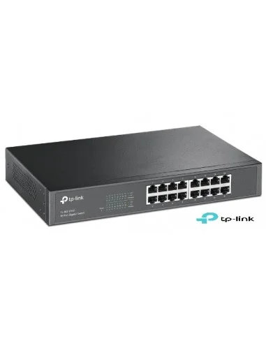 Switch TP-Link 19" 16 puertos, Gigabit, No gestionable, montaje en rack y escritorio