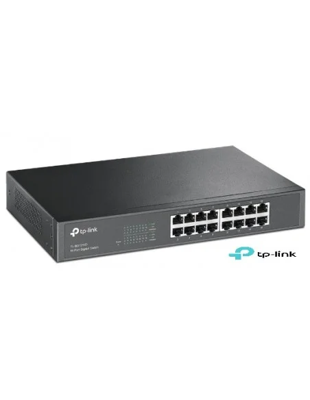 Switch TP-Link 19" 16 puertos, Gigabit, No gestionable, montaje en rack y escritorio
