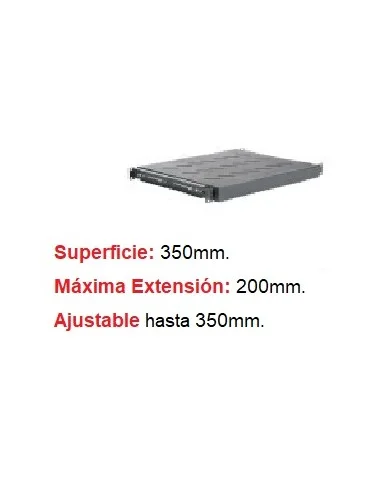 Bandeja Telescópica 1U para Rack suelo. Fijación 4 puntos. Varios Fondos