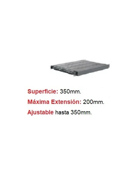 Bandeja Telescópica 1U para Rack suelo. Fijación 4 puntos. Varios Fondos