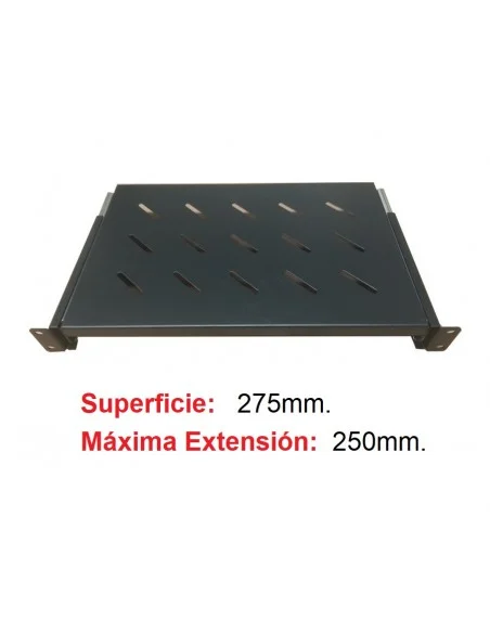 Bandeja Telescópica 19" 1U Fijación Frontal. Varios Fondos