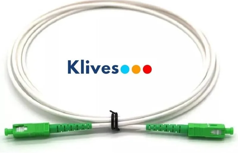 Latiguillo Fibra Óptica monomodo Simples SC-SC APC 25 Metros Cable Blanco